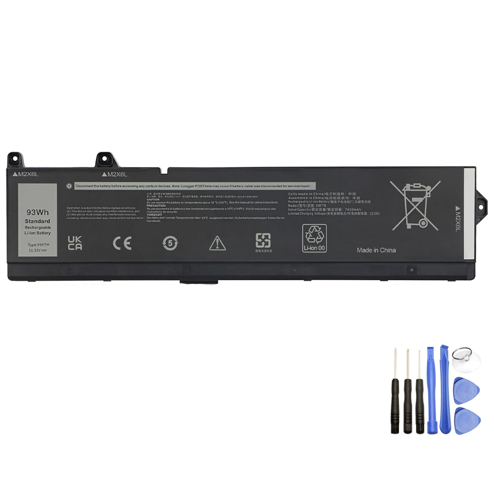 Vervanging voor Dell X9FTM accu (batterij) 93Wh